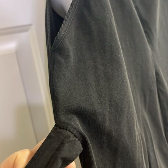 ZARA Black Pull-On Spaghetti Strap Cotton Romper w/ Attached Belt Straps- Large - Picture 13 of 15